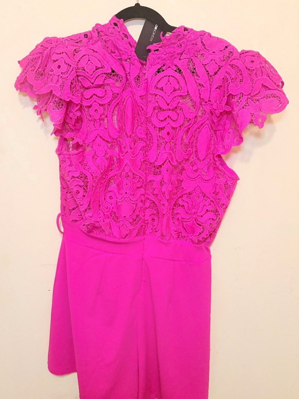 Lace Deep Pink Romper